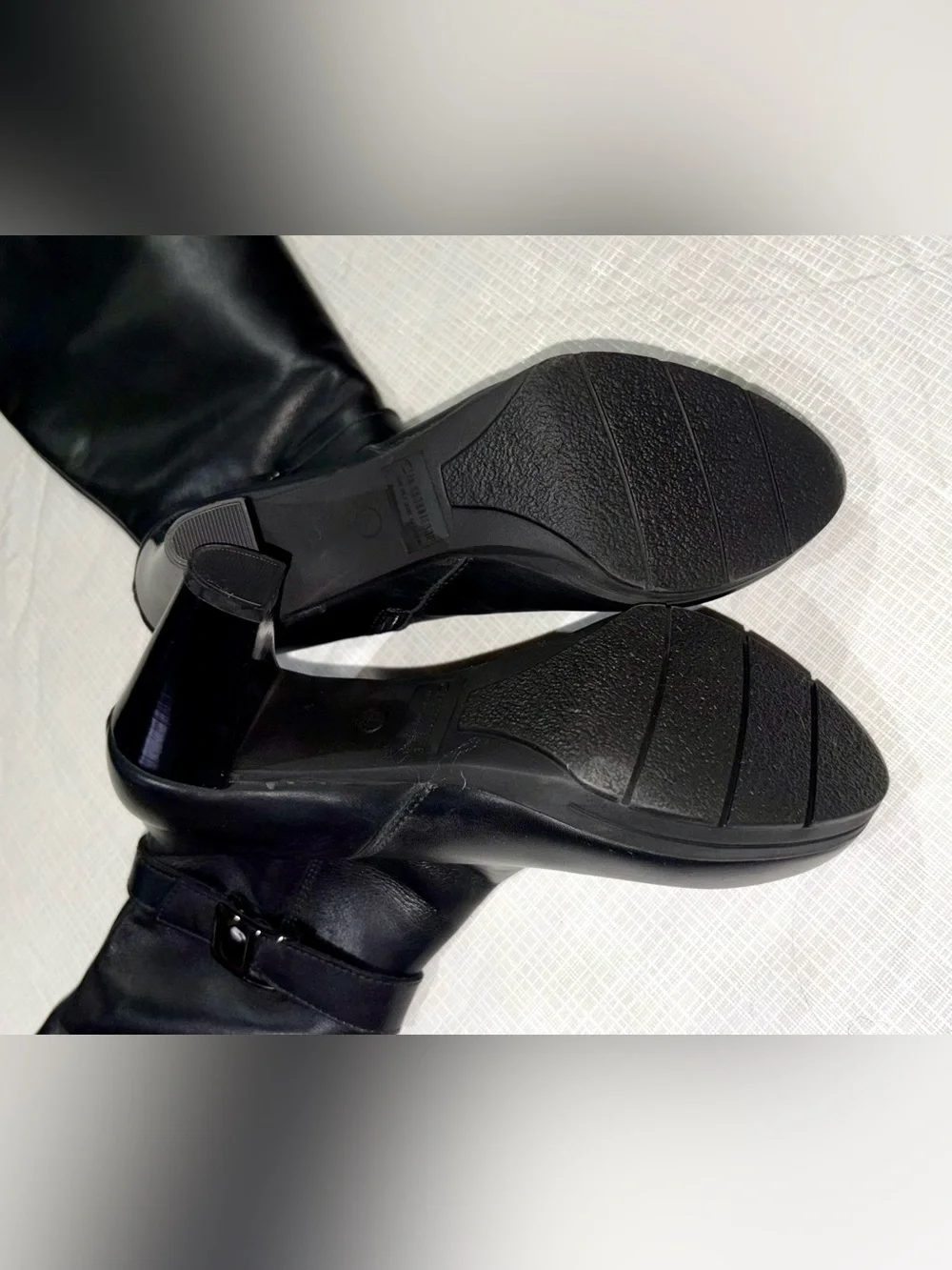 La Canadienne New Sz 6 M Black Knee High Heeled Platform Boots Canada